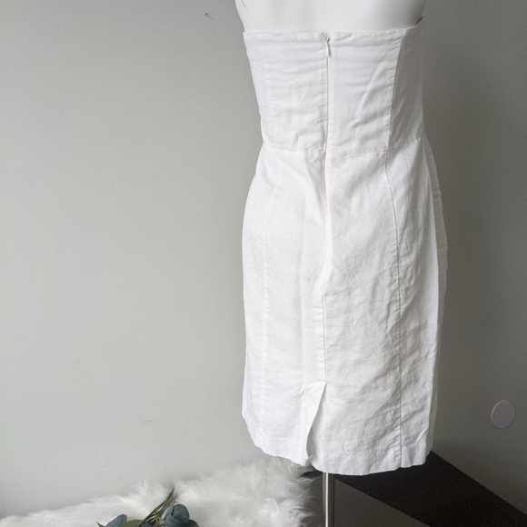 Banana Republic Sz 14 Black/White Strapless Dress - Picture 4 of 9